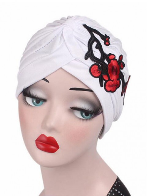 Mode Stretch Baumwolle Damen Turban Mit Stickerei Acc032