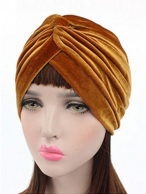 Mode Stretch Velvet Damen Turban Acc037