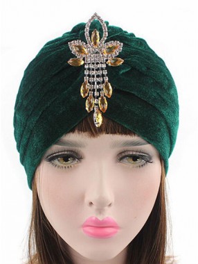 Mode Stretch Velvet Damen Turban Acc038