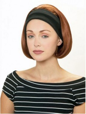 Glamourös Wie Kinn Bob Lange Stil Headband Perücke