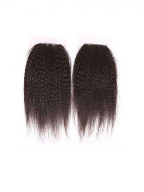 Yaki Full Handgebundene Remy Haar Gerade 4x4 Inches Spitzeschliessen