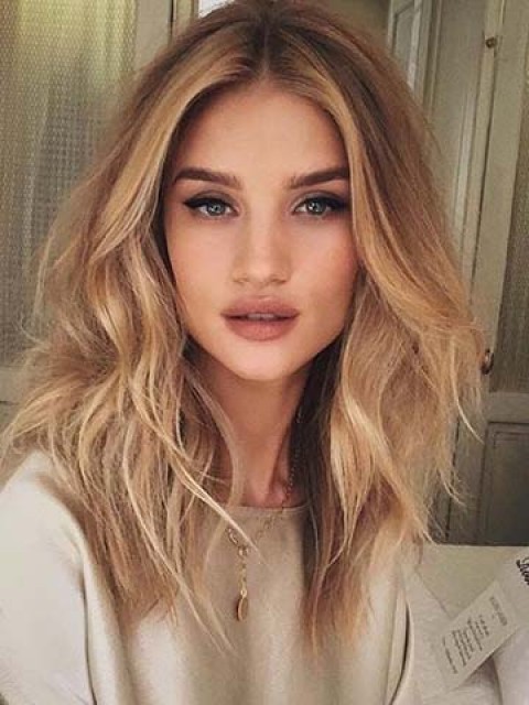 Rosie Huntington Whiteley zwei Ton Farben Ombre Perücken