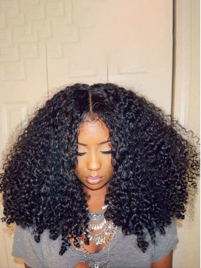 Lace Front Perücke Afro Verworrene Lockige Perücken