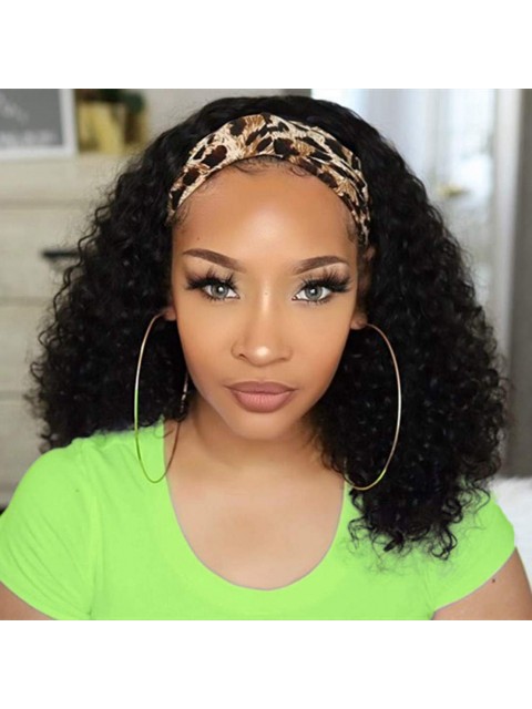 Stirnband Glueless Echthaar Perücken Für Schwarz Frauen Brasilianisches Remy Deep Wave Echthaar Curly