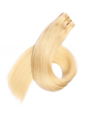 Blond Lange Grade PU Haarsträhnen