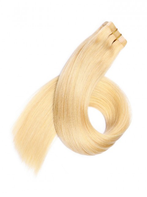 Blond Lange Grade PU Haarsträhnen