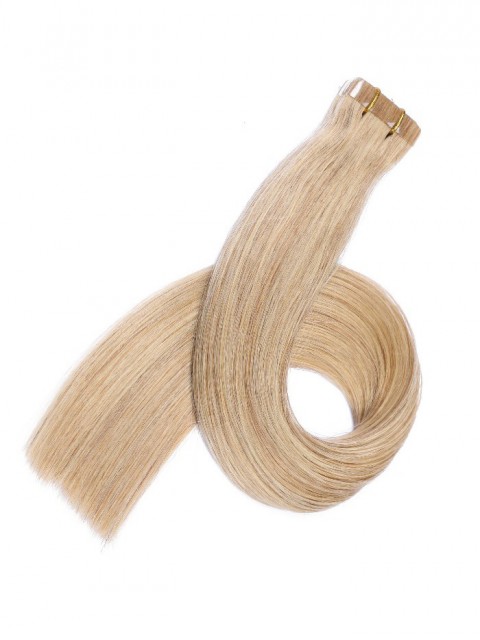 Blond Lange Grade PU Haarsträhnen