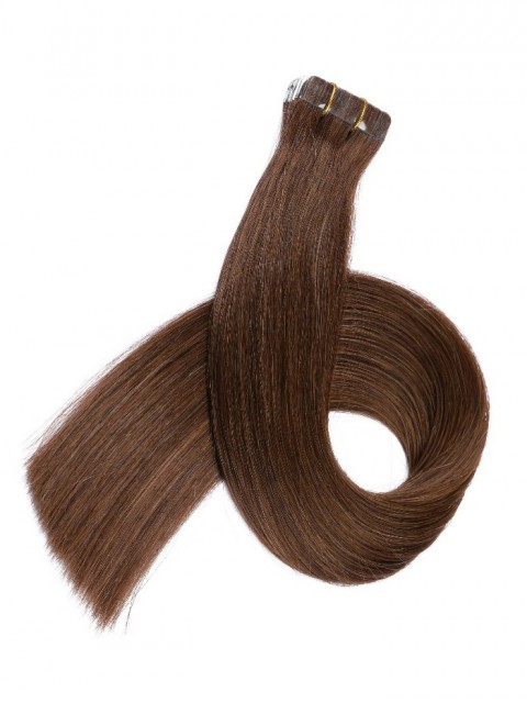 Braun Lange Grade PU Haarsträhnen