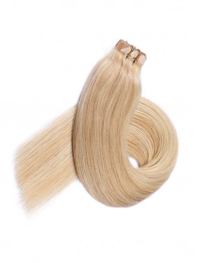 Blond Lange Grade PU Haarsträhnen