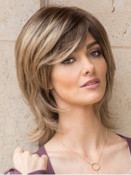 Süß Blonde Gerade Kappenlos Remy Echthaar Perücke
