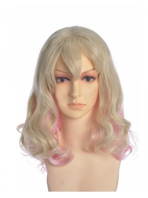 Rans kurze blonde rosa Perücke Cosplay