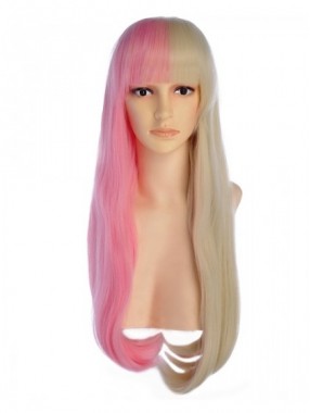 Lannur lange blonde rosa Perücke Cosplay