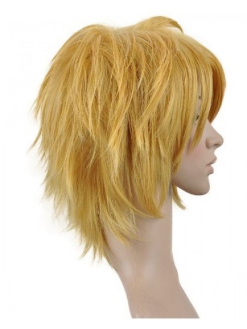 Topcosplay Kurzhaar-Perücke Blond – Mehrlagig, Flauschig, Für Cosplay & Halloween