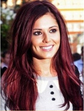 Cheryl Cole Stile Amarant Rot Perücken    