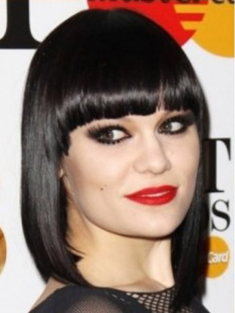 Jessie J Stile Hübsch Schwarz Bob Perücken   