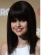 Selena Gomez Voll Franse Glatt Perücke