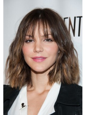 Katharine Mcphee Kurz Welling Cut Perücken Mit Bangs