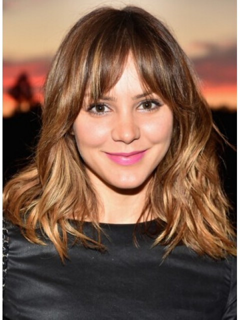 Katharine Mcphee Mittel Welling Cut Perücken Mit Bangs