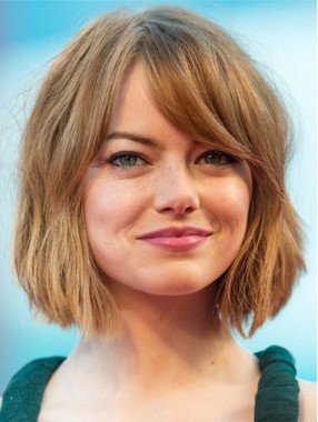 Emma Stone Kurz Cut Perücken Mit Bangs