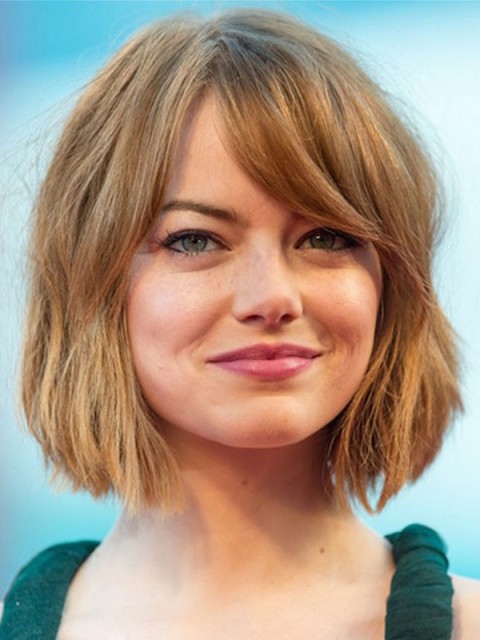 Emma Stone Kurz Cut Perücken Mit Bangs